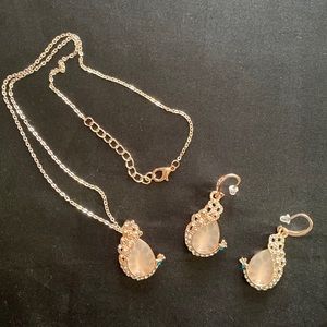 COPY - Rose Gold Necklace & Earrings